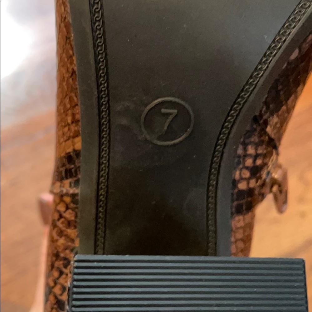 a new day Brown Snake-Print Ankle Boots - Picture 4 of 4
